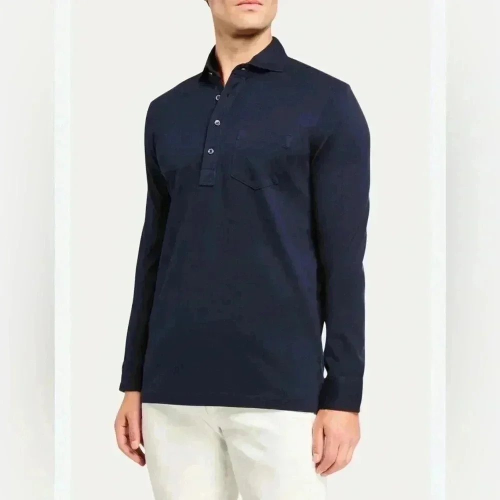 POLO Ralph Lauren Long Sleeve Shirt with Button Sleeves Mens Size L